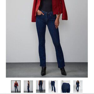 Petite Essential Mid Rise Barely Bootcut Jeans Dark Blue NEW w/tags
